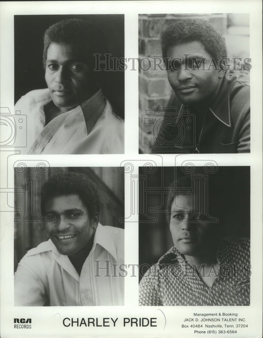 1973, Collection of head shots, Charley Pride - mjp31411 - Historic Images
