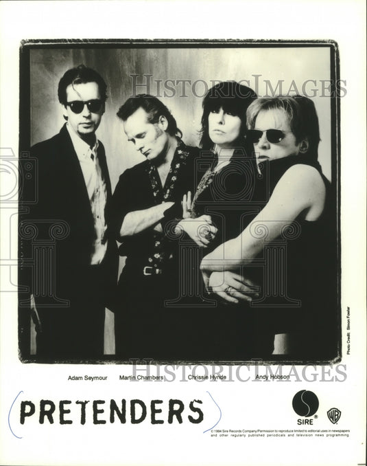 1994, Group Members from music group, The Pretenders - mjp31415 - Historic Images
