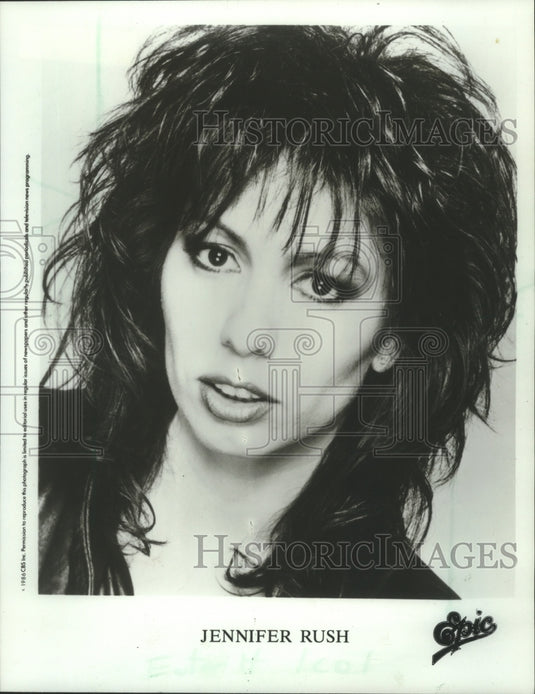 1986 Press Photo Singer Jennifer Rush - mjp31574 - Historic Images