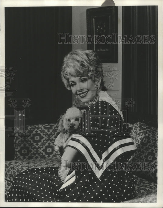 1970 Barbara Rush,U.S. actress, and dog - Historic Images