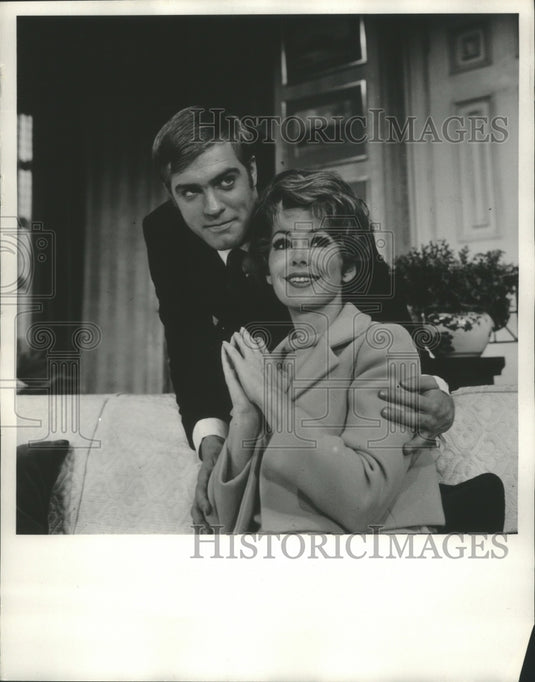 1970, Stephen Collins & Barbara Rush in a scene from "Forty Carats" - Historic Images