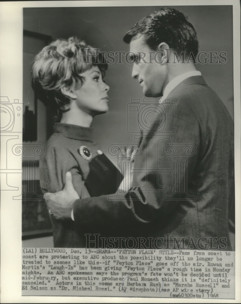 1968, Barbara Rush & Ed Nelson star in "Peyton Place" - mjp31589 - Historic Images