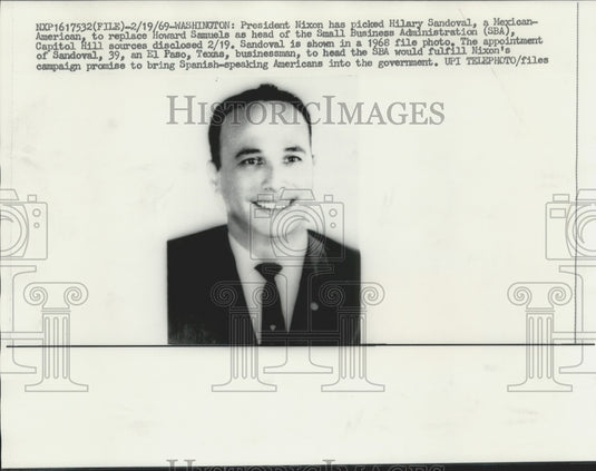 1968 Hilary Sandoval is new head of Small Business Administration - Historic Images