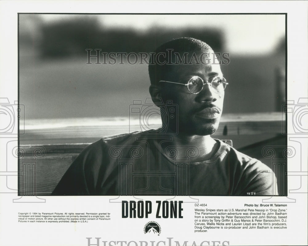 1994, Wesley Snipes stars as U. S. Marshal Pete Nessip in &quot;Drop Zone&quot; - Historic Images