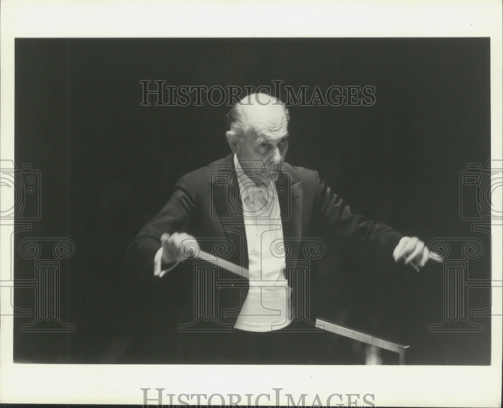 1986 Press Photo Symphony Orchestra Conductor Sir Georg Solti - mjp31778 - Historic Images