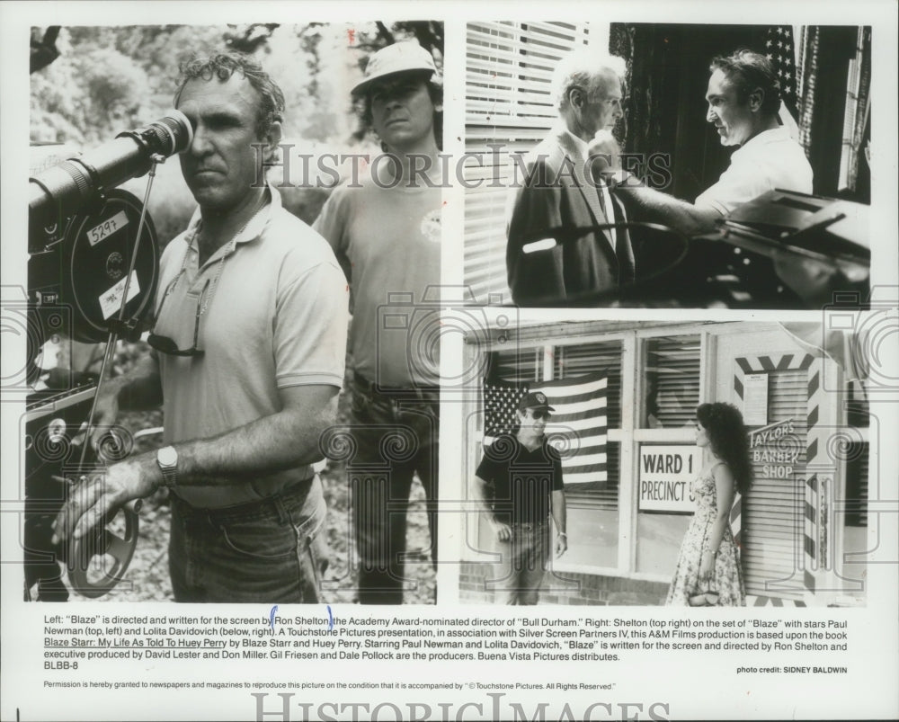 1989 Press Photo Director Ron Shelton on set of Blaze - mjp31814- Historic Images