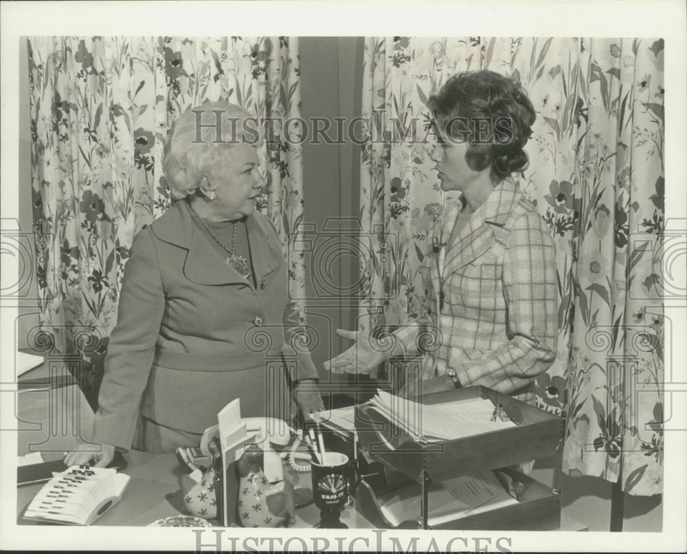 1972, Newswoman Marlene Sanders With Another Woman - mjp31848 - Historic Images