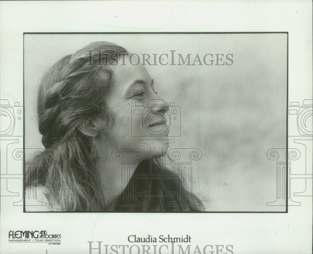 1984 Press Photo Claudia Schmidt song writer &amp; singer - mjp31862-Historic Images