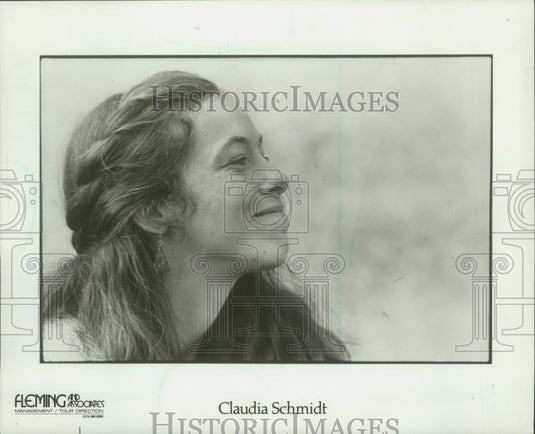 1984 Press Photo Claudia Schmidt song writer & singer - mjp31862-Historic Images