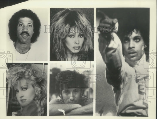 1985 Press Photo Lionel Richie And Other Grammy Candidates - mjp31891 - Historic Images