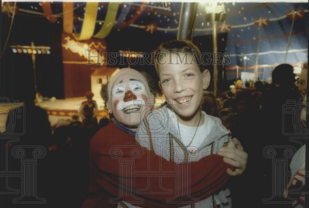 1993, Brad Weston and Greg Gerhardt, Ringling Brothers clown college - Historic Images