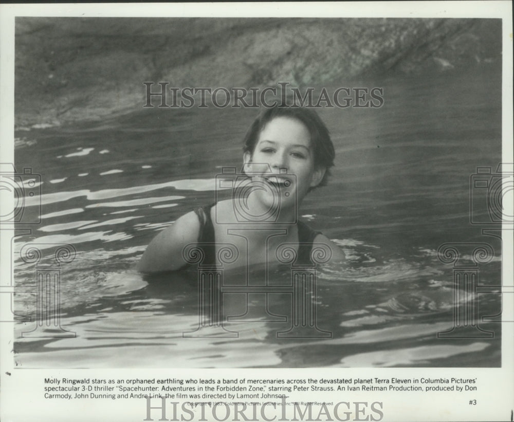 1983 Press Photo Molly Ringwald in Spacehunter: Adventures in the Forbidden Zone-Historic Images