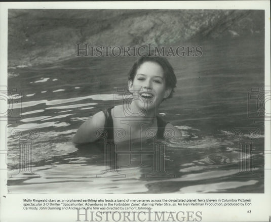 1983 Press Photo Molly Ringwald in Spacehunter: Adventures in the Forbidden Zone-Historic Images