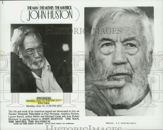 Press Photo "John Huston: The Man, The Movies, The Maverick" on Turner Network - Historic Images
