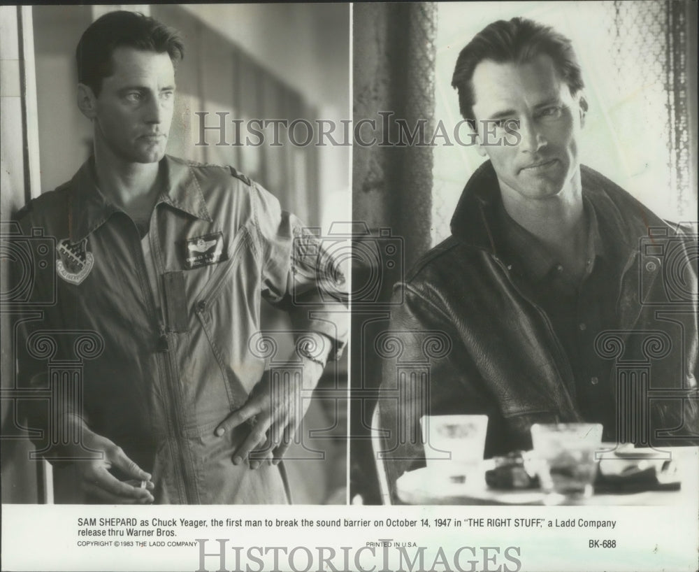 1983 Press Photo Sam Shepard portrays Chuck Yeager in &quot;The Right Stuff&quot; on ABC - Historic Images