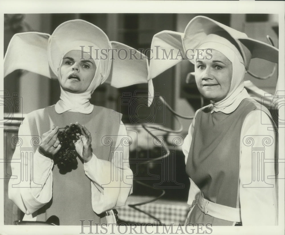 1968, Madeleine Sherwood &amp; Marge Redmond star in &quot;The Flying Nun&quot; - Historic Images