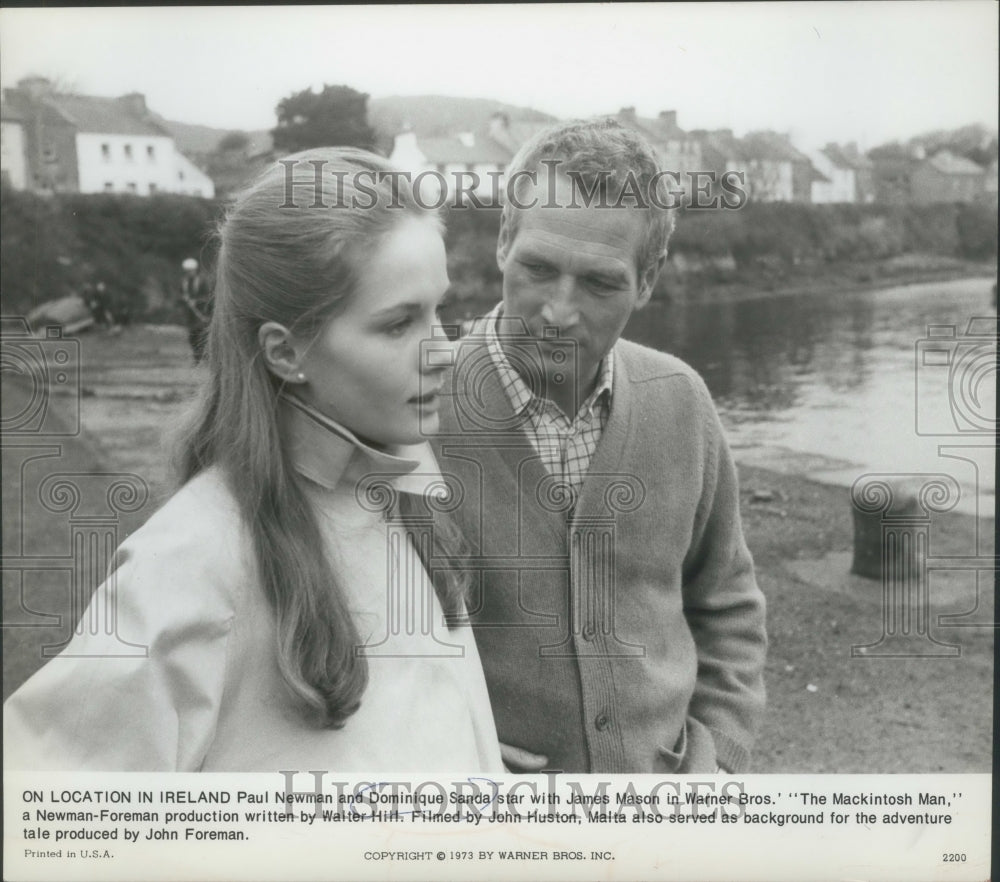 1973, Dominique Sanda And Paul Newman Star In &#39;The Mackintosh Man&#39; - Historic Images