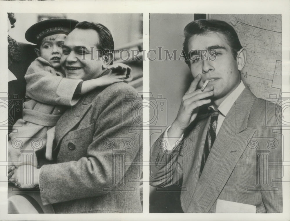 1954, Actor Edward G. Robinson Jr. as a child and adult - mjp32082 - Historic Images