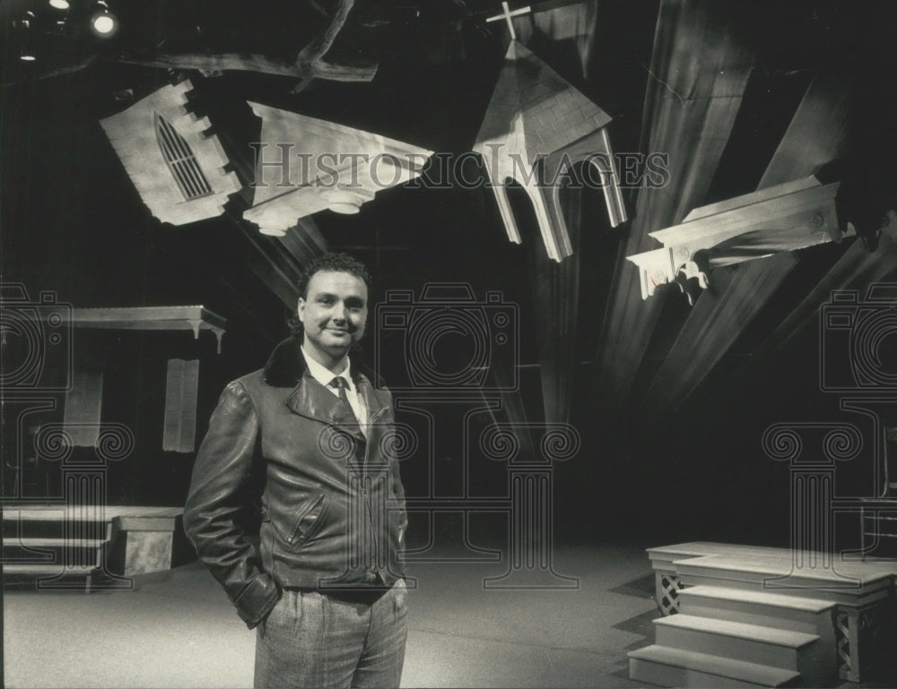 1990, David Justin Poses In Front Of Set For &#39;To Kill A Mockingbird&#39; - Historic Images