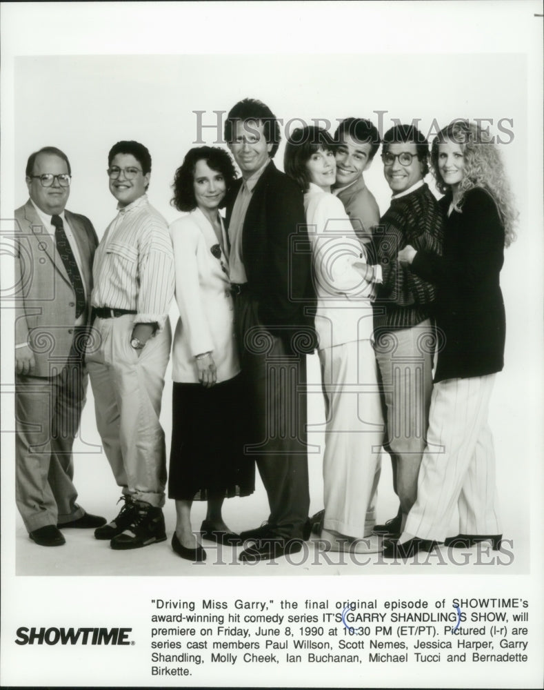 1990, Garry Shandling and cast of &quot;It&#39;s Garry Shandling&#39;s Show&quot; - Historic Images