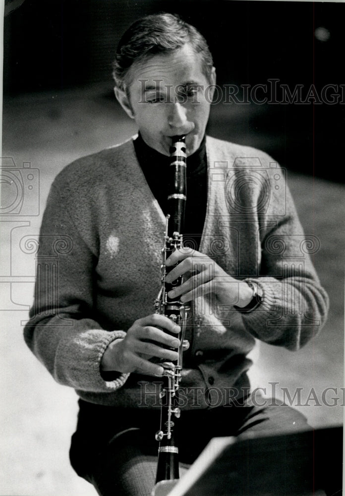 1969 Press Photo Jack Snavley, Clarinet, Woodwind arts Quintet, Milwaukee- Historic Images