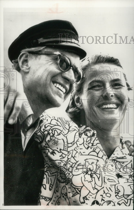 1958, Producer Lars Schmidt & wife Actress Ingrid Bergman, Sweden - Historic Images