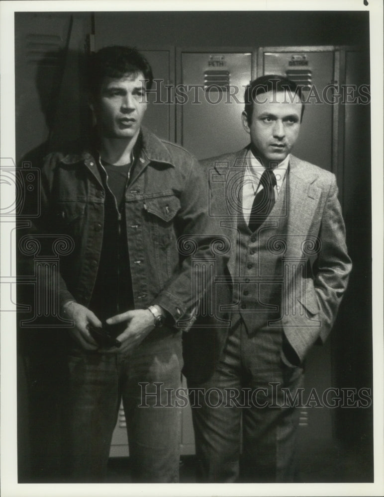 1977, "Ice Time" stars Robert Forster and David Spielberg - mjp32517 - Historic Images