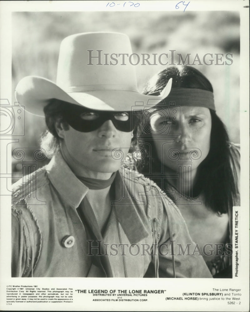 1981, Klinton Spilsbury and Michael Horse as Lone Ranger and Tonto - Historic Images