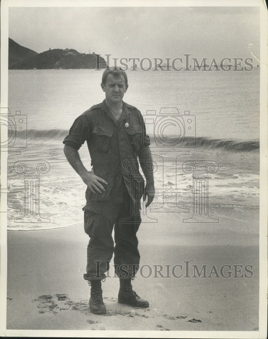 1967, Cartoonist Bill Sanders At The Beach - mjp32594 - Historic Images