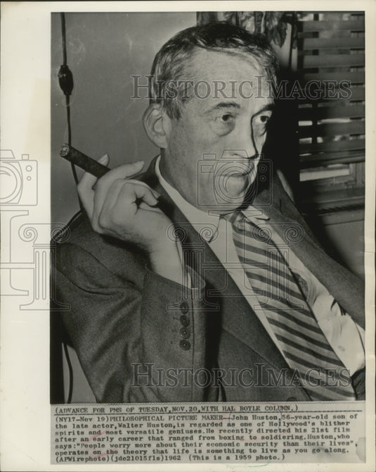 1959, Director John Huston, Son of Actor Walter Huston - mjp32642 - Historic Images