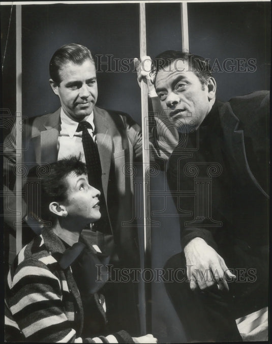 1957, Forrest Compton, Susan Willis and John Ireland in "Picnic" - Historic Images