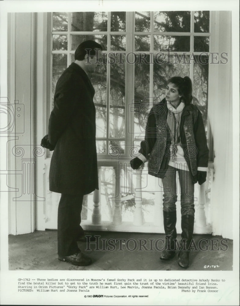 1983 Press Photo William Hurt &amp; Joanna Pacula star in &quot;Gorky Park&quot; - mjp32801-Historic Images