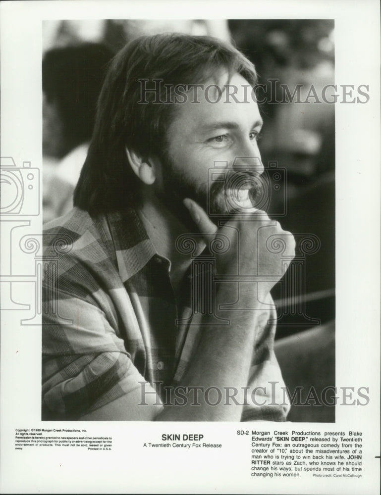 1989 Press Photo &quot;Skin Deep&quot; star John Ritter - mjp32851 - Historic Images