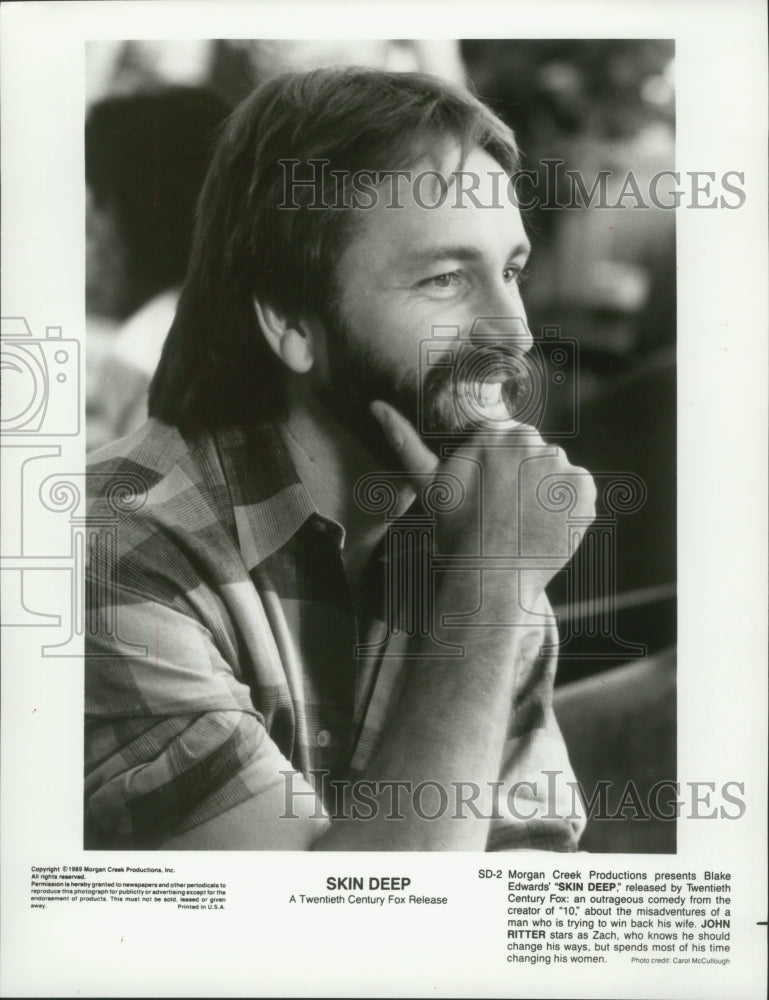 1989 Press Photo "Skin Deep" star John Ritter - mjp32851 - Historic Images