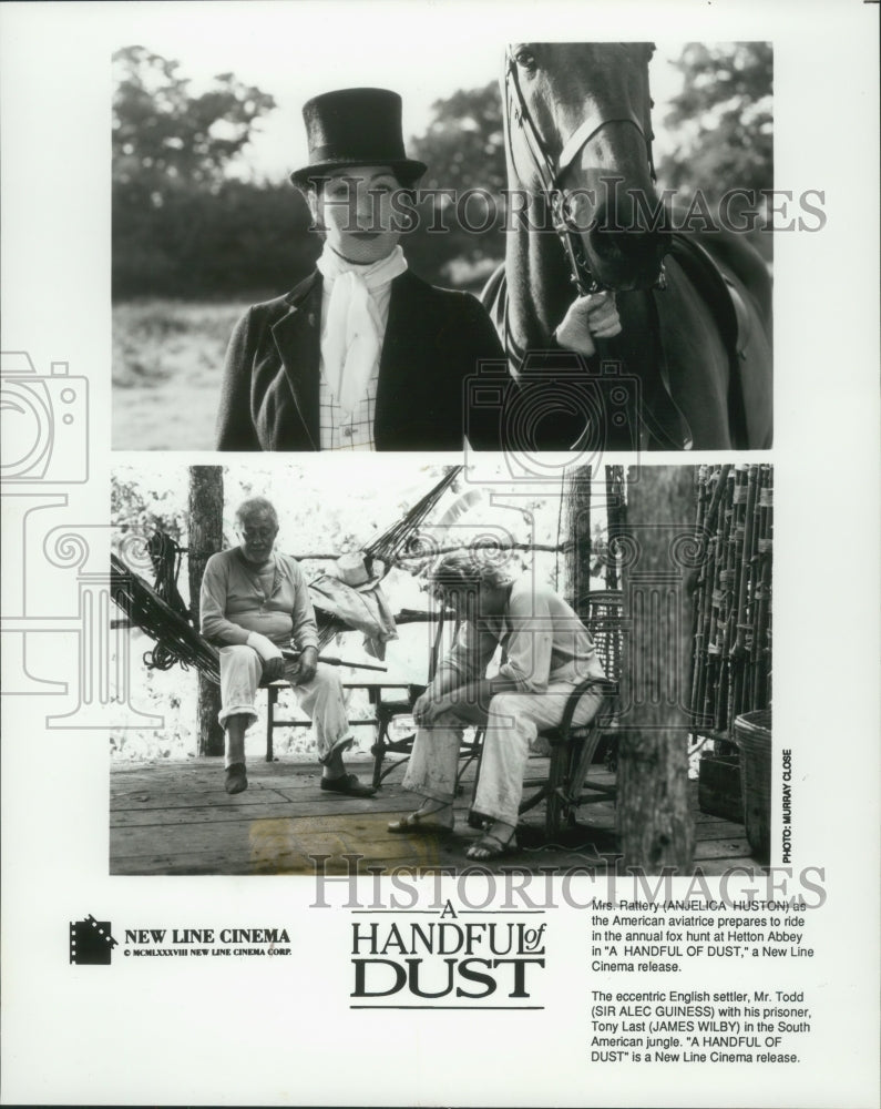 1988 Press Photo Anjelica Huston & others in "A Handful Of Dust" - mjp32878 - Historic Images