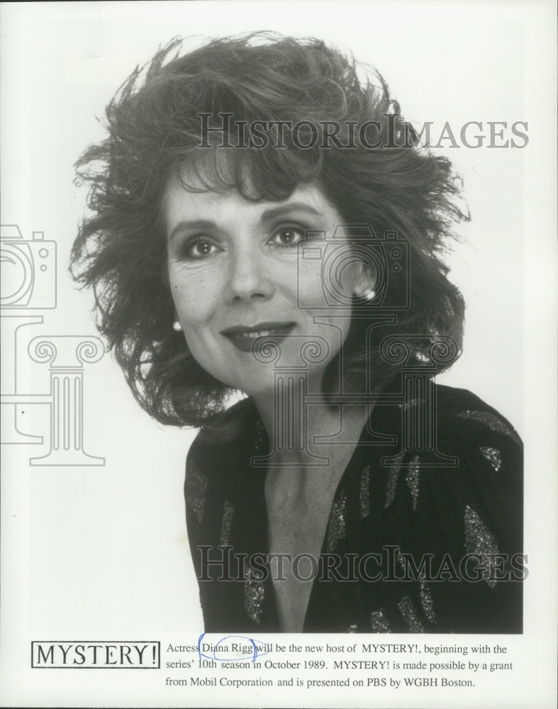 1989, Actress Diana Rigg host of &quot;Mystery!&quot; - mjp32917 - Historic Images