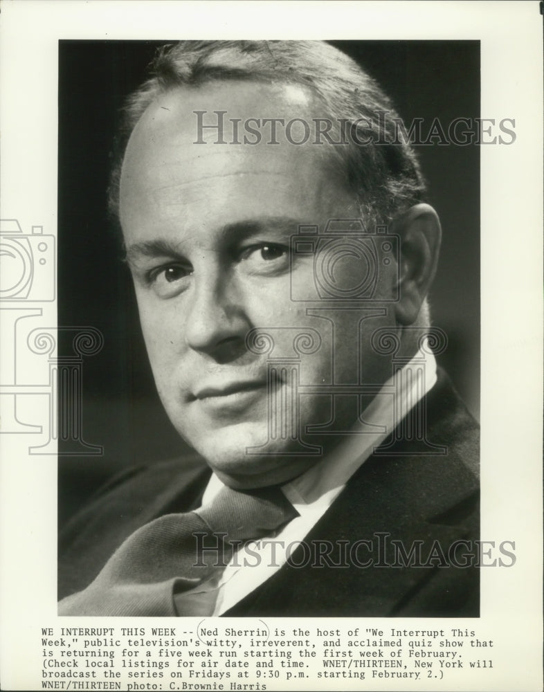 1979, Host Of "We Interrupt This Week" Ned Sherrin - mjp32968 - Historic Images