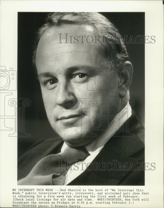1979, Host Of "We Interrupt This Week" Ned Sherrin - mjp32968 - Historic Images
