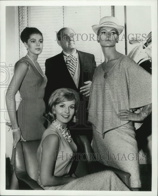 1965, Sylvia Sand & other stars of "Many Happy Returns" on CBS-TV - Historic Images