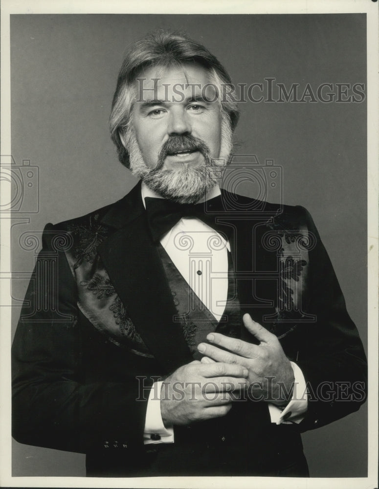 1980 Press Photo Kenny Rogers stars in The 22nd Annual Grammy Awards Show - Historic Images