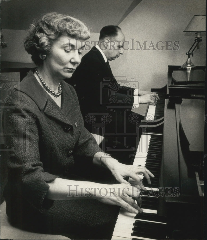 1962, Piano Teachers Mr. and Mrs. Bret Sears, Milwaukee - mjp33057 - Historic Images