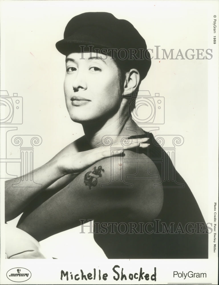 1989, Michelle Shocked, United States, singer - mjp33102 - Historic Images