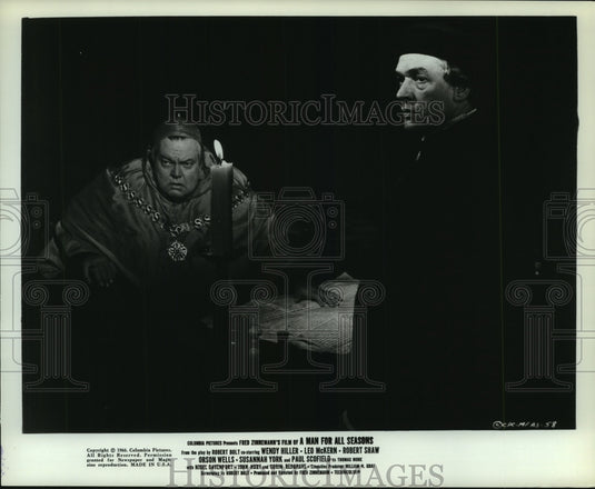 1966, Paul Scofield & Orson Wells star in "A Man For All Seasons" - Historic Images