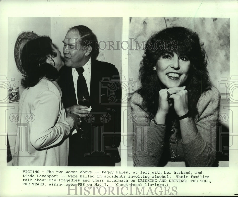 1986 Press Photo Two families mourn loss in drinking and driving accidents - Historic Images