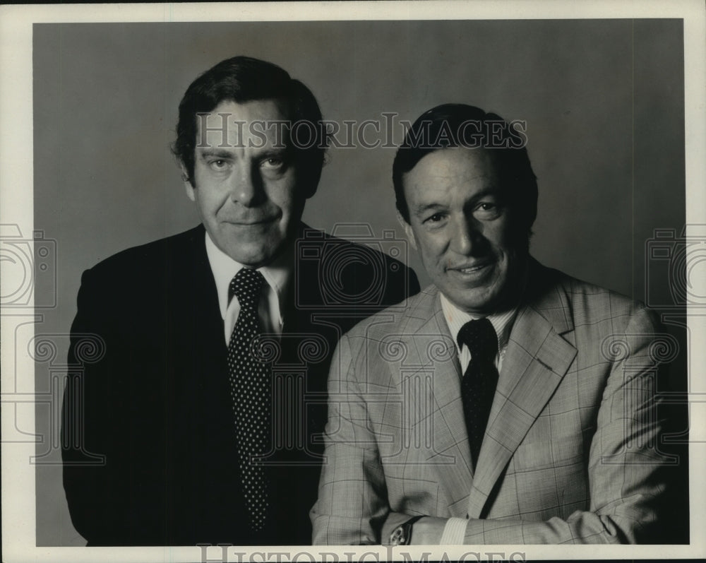 1976, Morley Safer and Mike Wallace from CBS' "60 Minutes" - Historic Images