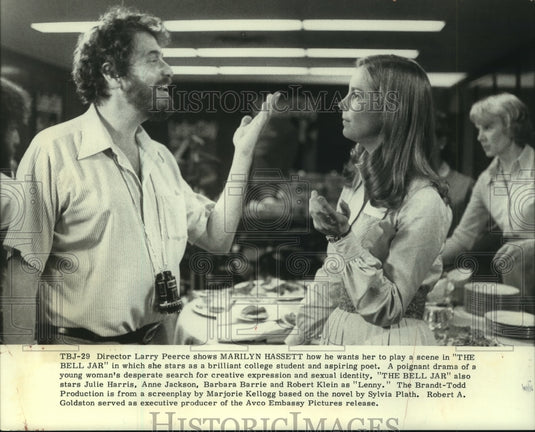 1979, Director Larry Peerce and Marilyn Hassett in "The Bell Jar" - Historic Images