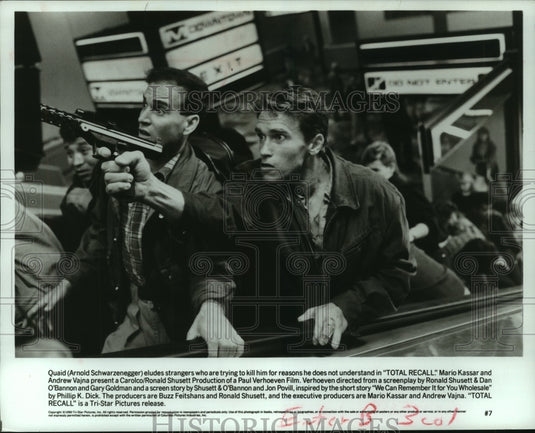 1988 Press Photo "Total Recall" star Arnold Schwarzenegger - mjp33401-Historic Images