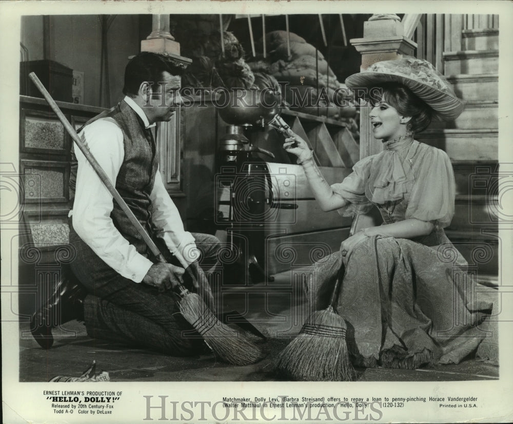 1970, Barbara Streisand &amp; Walter Matthau star in &quot;Hello, Dolly!&quot; - Historic Images