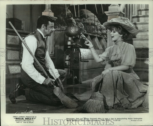 1970, Barbara Streisand & Walter Matthau star in "Hello, Dolly!" - Historic Images