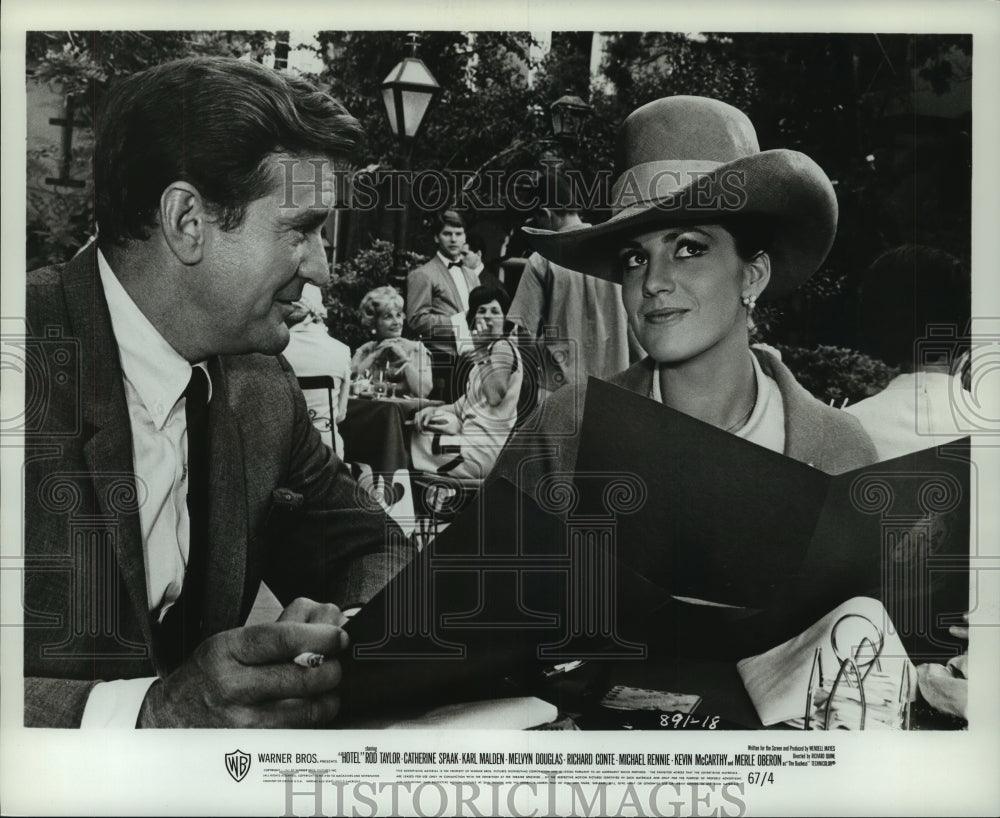 1967, Rod Taylor and Catherine Spark star in &quot;Hotel&quot; - mjp33596 - Historic Images